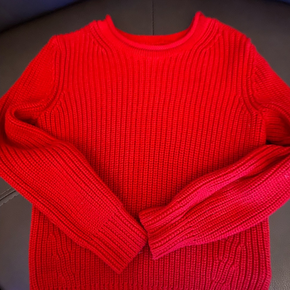 Ralph Lauren girl red knit sweater size 6x